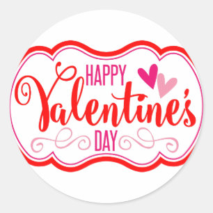Adorable Happy Valentines Day Stickers Love