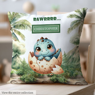 Adorable Hatching Soon Baby Dinosaur Baby Pillow