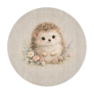Adorable Hedgehog European Garden Cutting Board