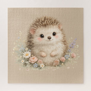 Adorable Hedgehog European Garden  Jigsaw Puzzle