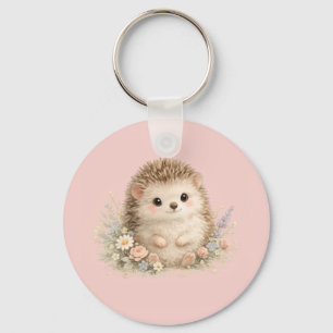 Adorable Hedgehog European Garden Keychain