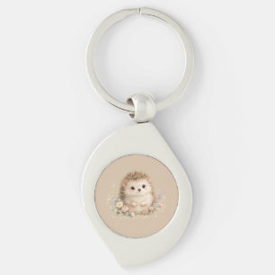 Adorable Hedgehog European Garden Keychain