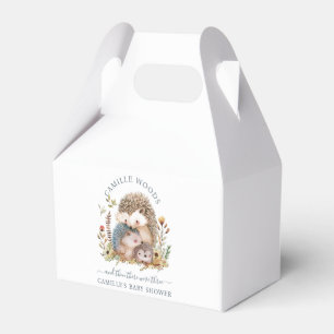 Adorable Hedgehog Family Baby Shower Welcome Favor Box