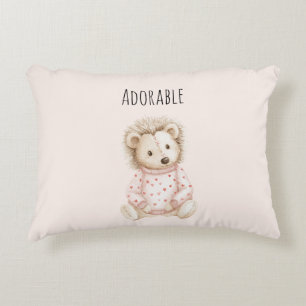 Adorable Hedgehog Heart Animal Accent Pillow