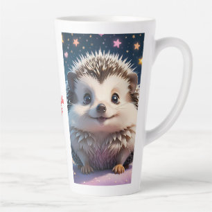 Adorable Hedgehog with stars and  hearts  Latte Mug