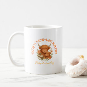 Adorable Highland Cow Mother's Day Coffee Mug