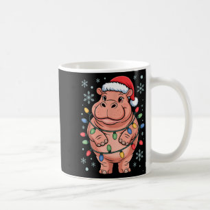 Adorable Hip Wrapped Christmas Light Santa Hat Win Coffee Mug