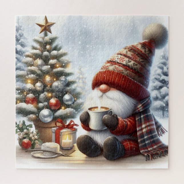 Adorable Holiday Christmas Gnome Jigsaw Puzzle (Vertical)