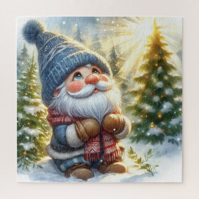 Adorable Holiday Christmas Gnome Jigsaw Puzzle (Vertical)