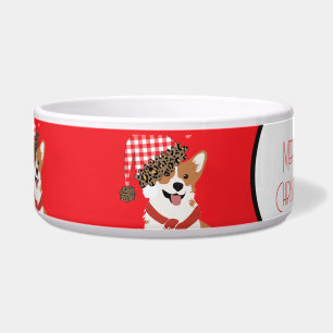 Adorable Holiday Puppy Wearing Christmas Santa Hat