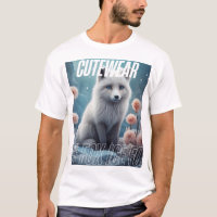 Adorable ice fox in Floral Garden – Cute Aesthe