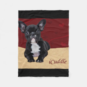Adorable iCuddle French Bulldog Fleece Blanket