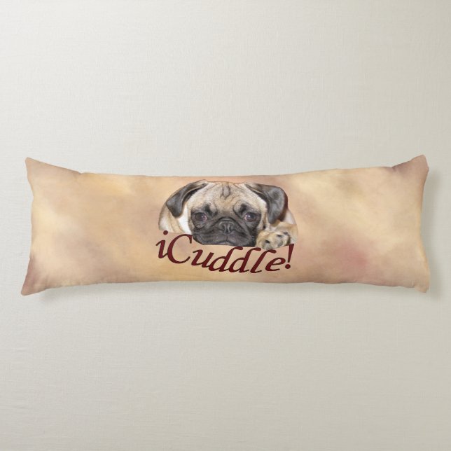 Adorable iCuddle Pug Puppy Body Pillow (Front)