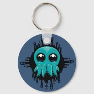 Adorable Inky Baby Octopus Friend Keychain