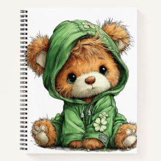 ADORABLE IRISH THEMED TEDDY BEAR NOTEBOOK