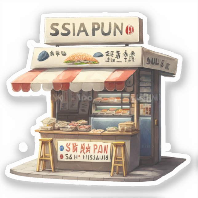 Adorable Japanese Foodie Sticker (Front)