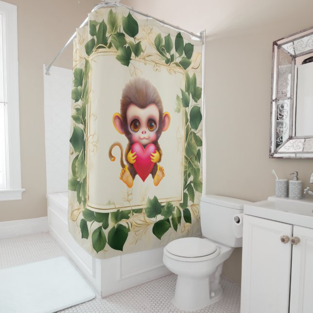 Adorable Jungle Valentine Monkey (In Situ)