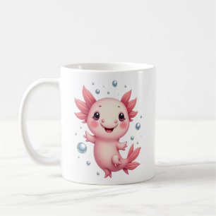 Adorable Kawaii Axolotl Cute Water Coffee Mug