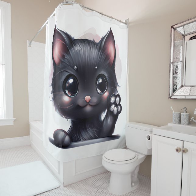 Adorable Kawaii Black Cat (In Situ)