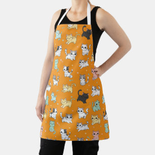 Adorable Kawaii Cats Pattern Apron
