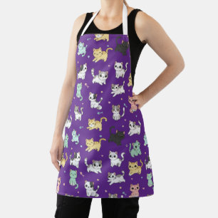 Adorable Kawaii Cats Pattern Apron