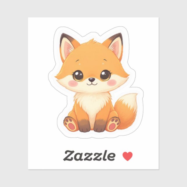 Adorable Kawaii Fluffy Fox (Sheet)
