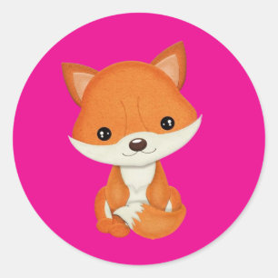 Adorable Kawaii Fox Sticker