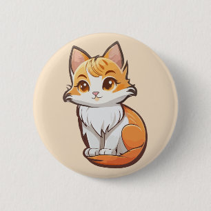 Adorable Kawaii Kitten 2 Inch Round Button