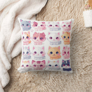 Adorable Kawaii Kitten Pillow – Cute and Cozy Cat