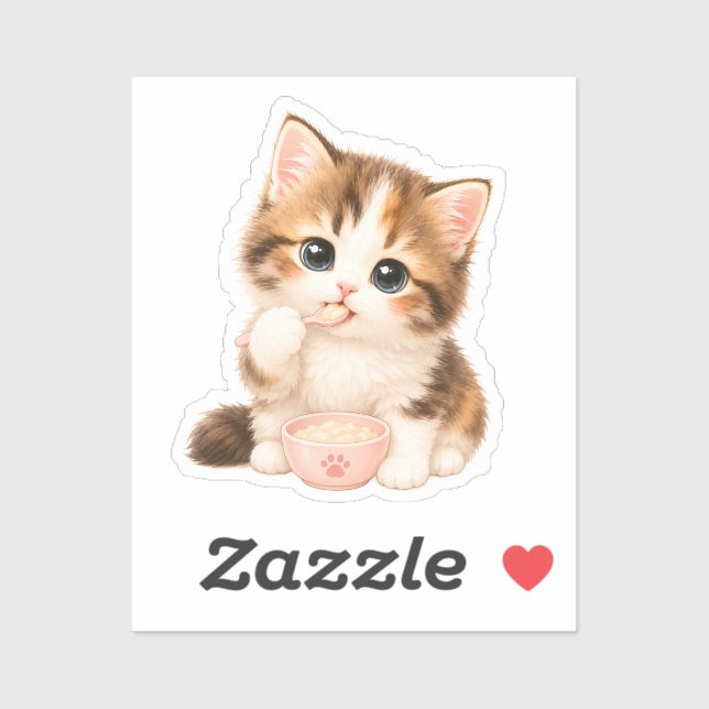 Adorable Kawaii Kitten Sticker (Sheet)