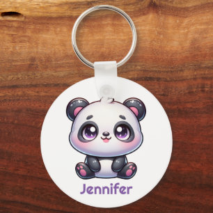 Adorable Kawaii Panda Personalized Design Keychain