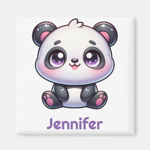 Adorable Kawaii Panda Personalized Design Magnet