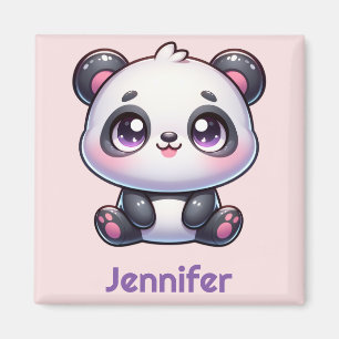 Adorable Kawaii Panda Personalized Design Magnet