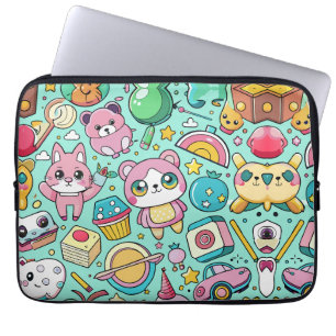 Adorable Kawaii Pattern Laptop Sleeve