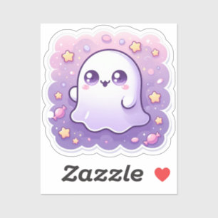 Adorable Kawaii Sticker Vinyl Ghost Cute Pastel