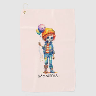 Adorable Kid Zombie - Cute Halloween (2) Golf Towel