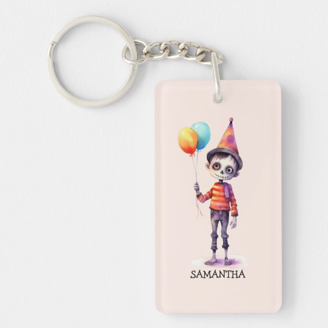 Adorable Kid Zombie - Cute Halloween (4) Keychain (Front)
