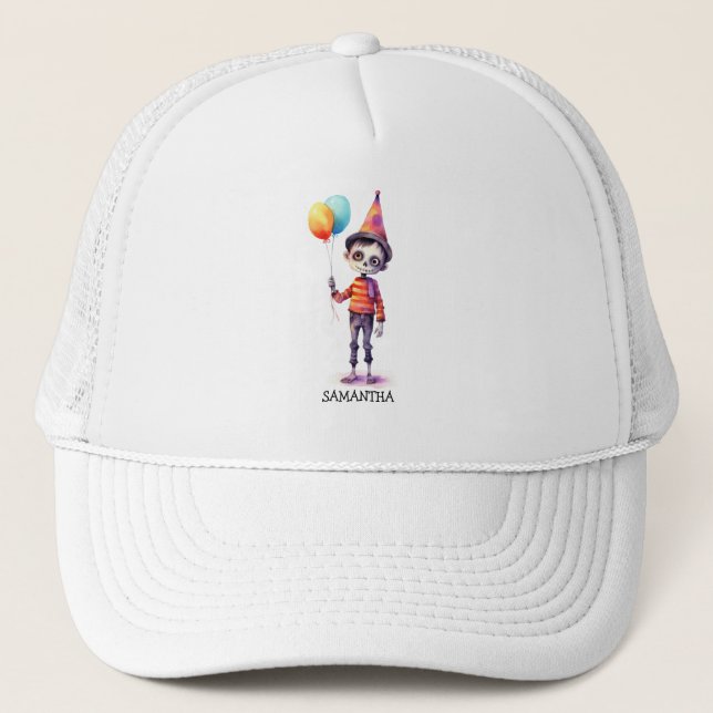 Adorable Kid Zombie - Cute Halloween (4) Trucker Hat (Front)