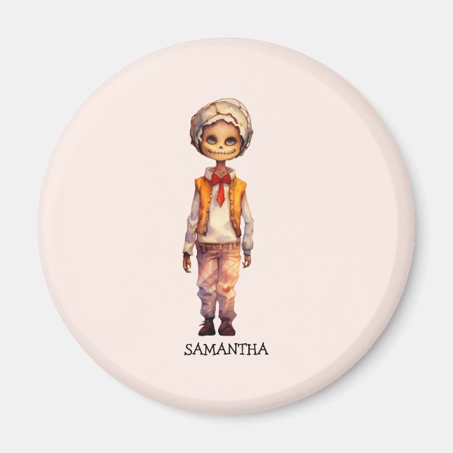 Adorable Kid Zombie - Cute Halloween Magnet (Front)