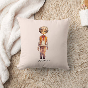 Adorable Kid Zombie - Cute Halloween Throw Pillow