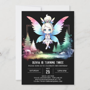 Adorable Kids Fairy Birthday Invitation