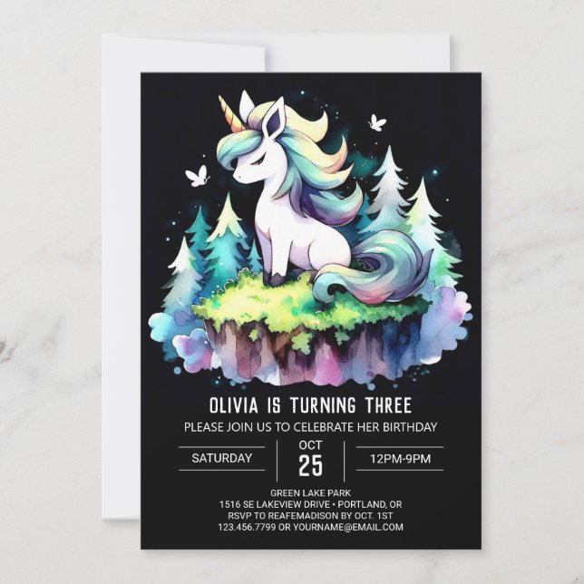 Adorable Kids Horse Birthday Invitation (Front)