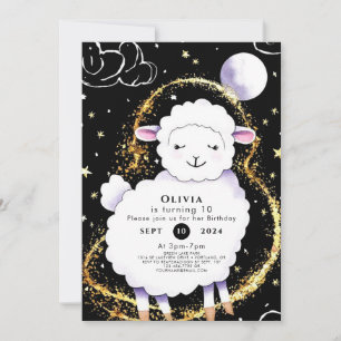 Adorable Kids' Sheep Birthday Invitation