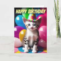 Adorable Kitten Birthday Balloon Bash