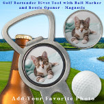 Adorable Kitten Cat Lover Custom Photo Golf Divot Tool<br><div class="desc">Surprise your favourite golfer , cat lover, and golf lover with these super cute photo custom golf balls and matching golf accessories. Customize these golf ball markers with your favourite photo, perfect for the golf dad or cat dad or cat mom for fathers day, mothers day, christmas and birthdays! Introducing...</div>