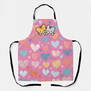 Adorable Kitten Cat Lover Cute Pet Design Apron