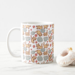 Adorable Kitten Cat Lover Repeat Pattern Coffee Mug