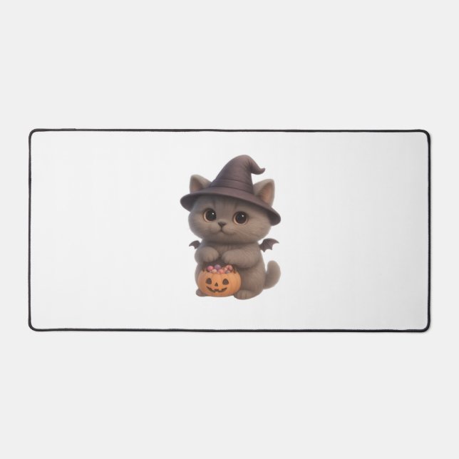 Adorable Kitten en costume de sorcière Halloween a (Recto)