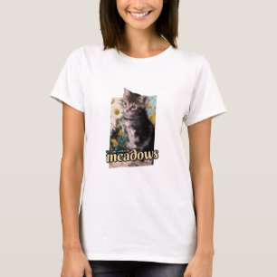 Adorable Kitten Lets Take a Walk In The Meadows T-Shirt