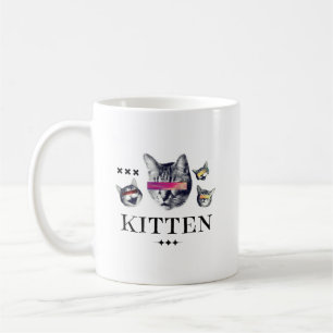Adorable Kitten Vibes Cute Cat Lover Design Coffee Mug